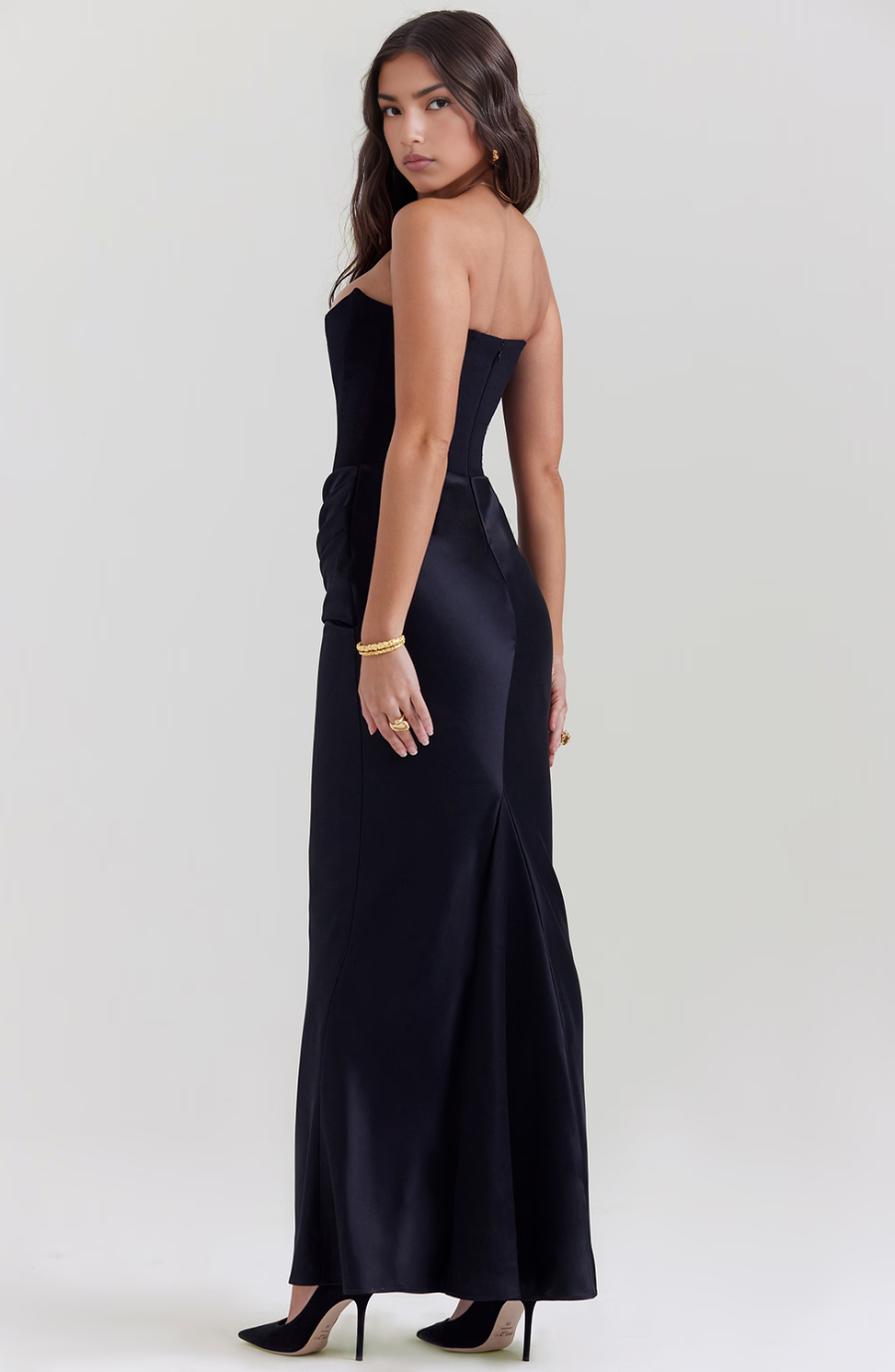 Strapless Corset Maxi Dress
