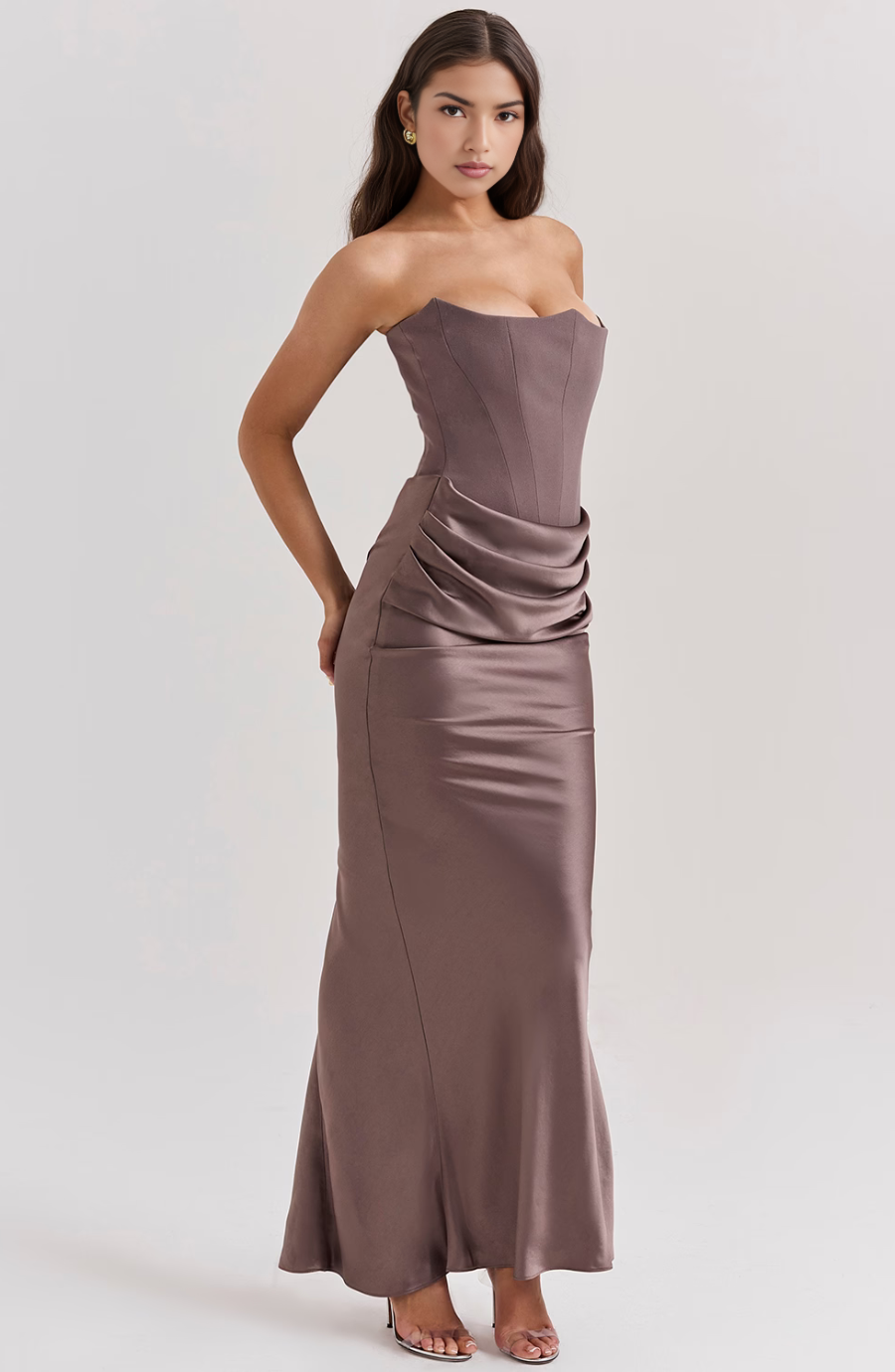 Strapless Corset Maxi Dress