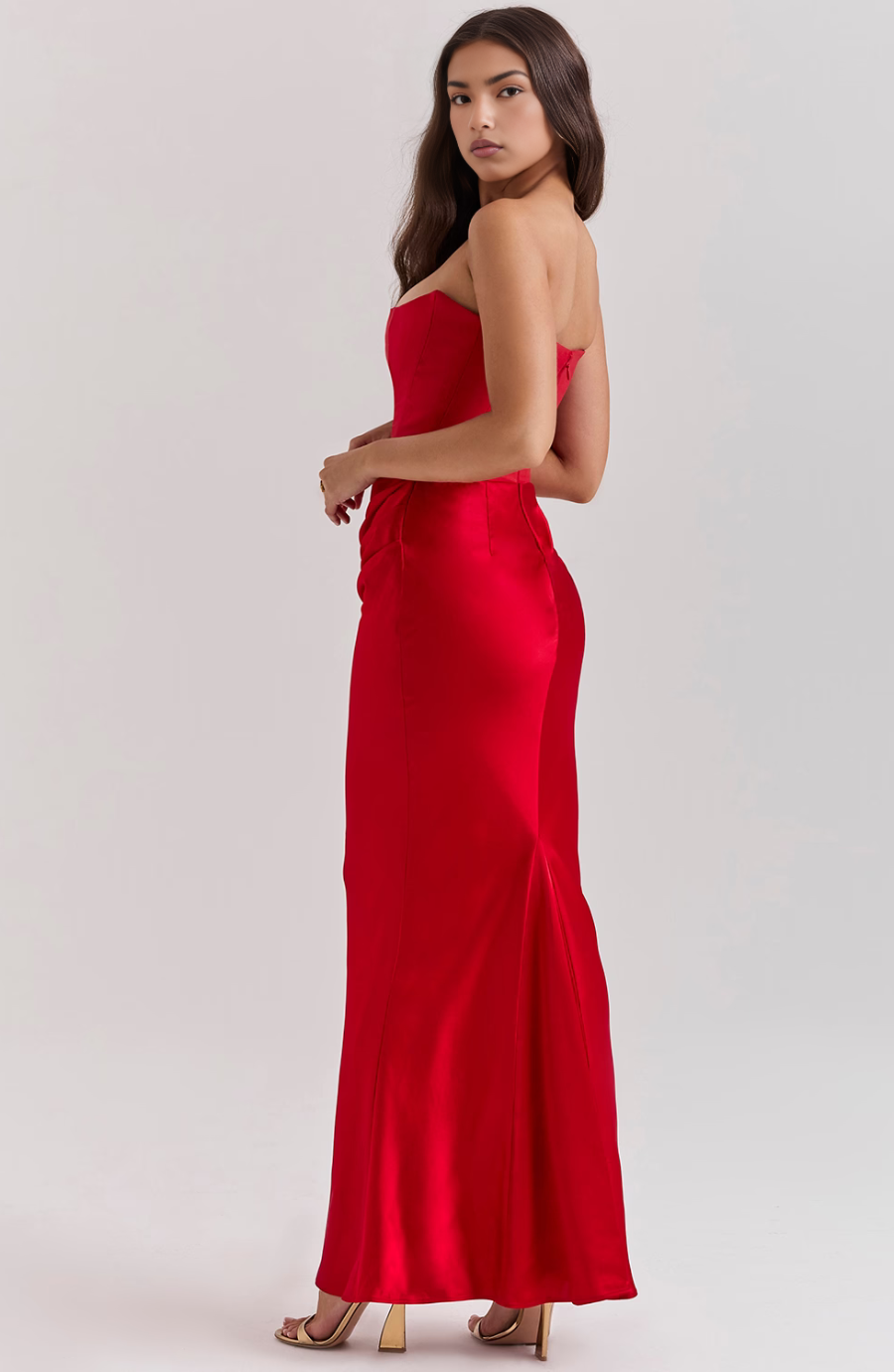 Strapless Corset Maxi Dress