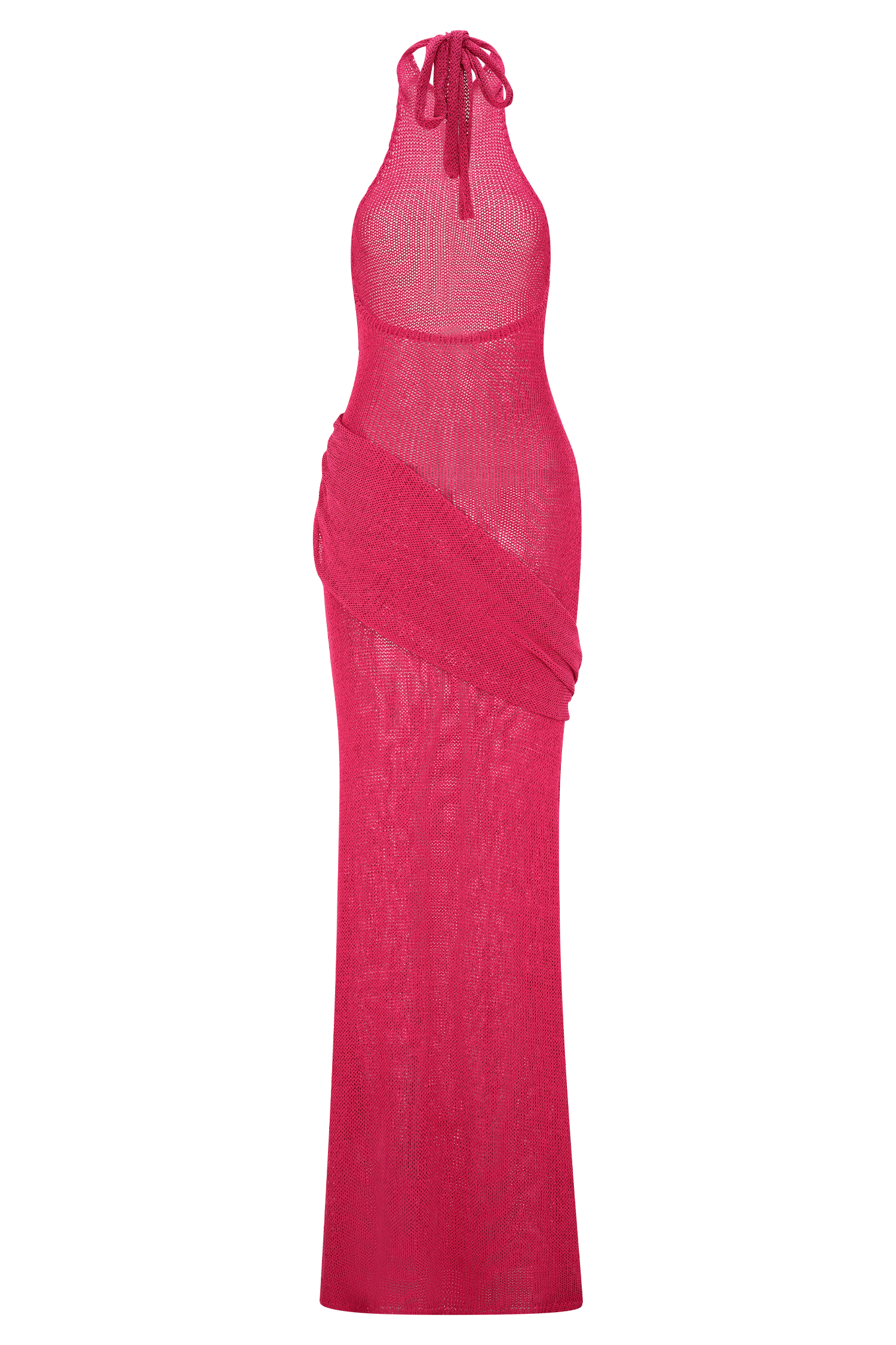 Alluring Red Knit Gown