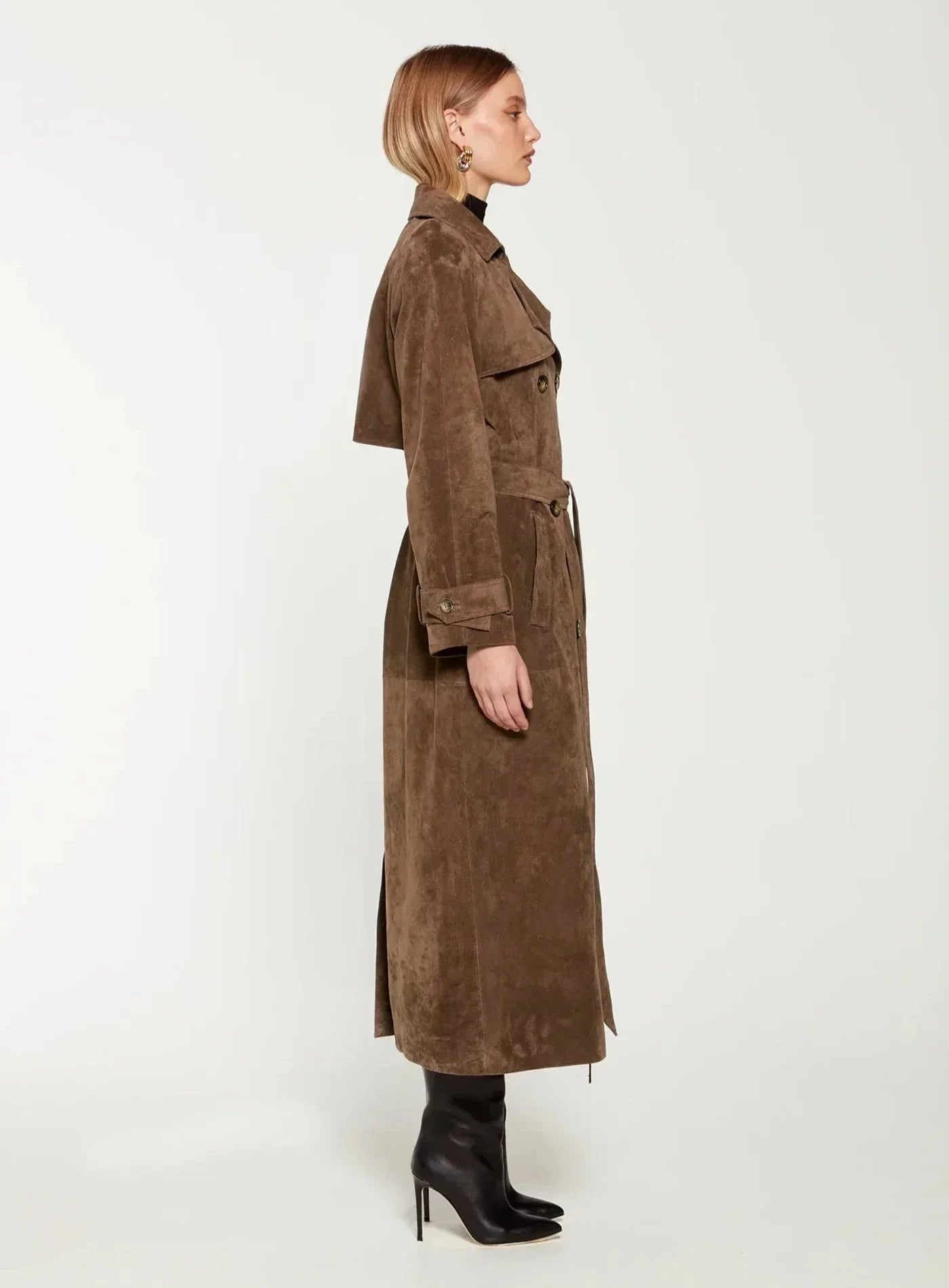 Megan Suede Trenchcoat