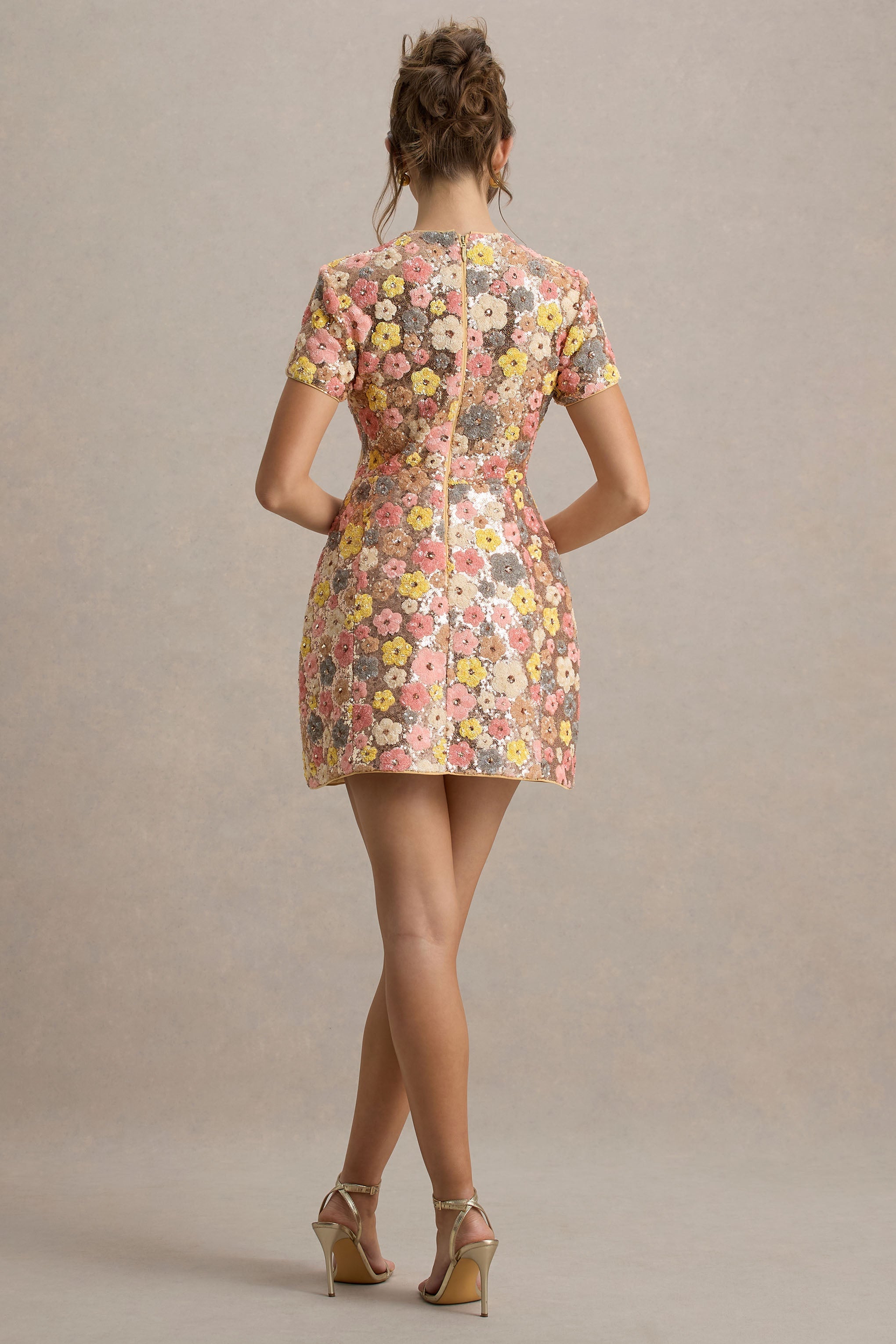 Elara Floral Sequin Mini