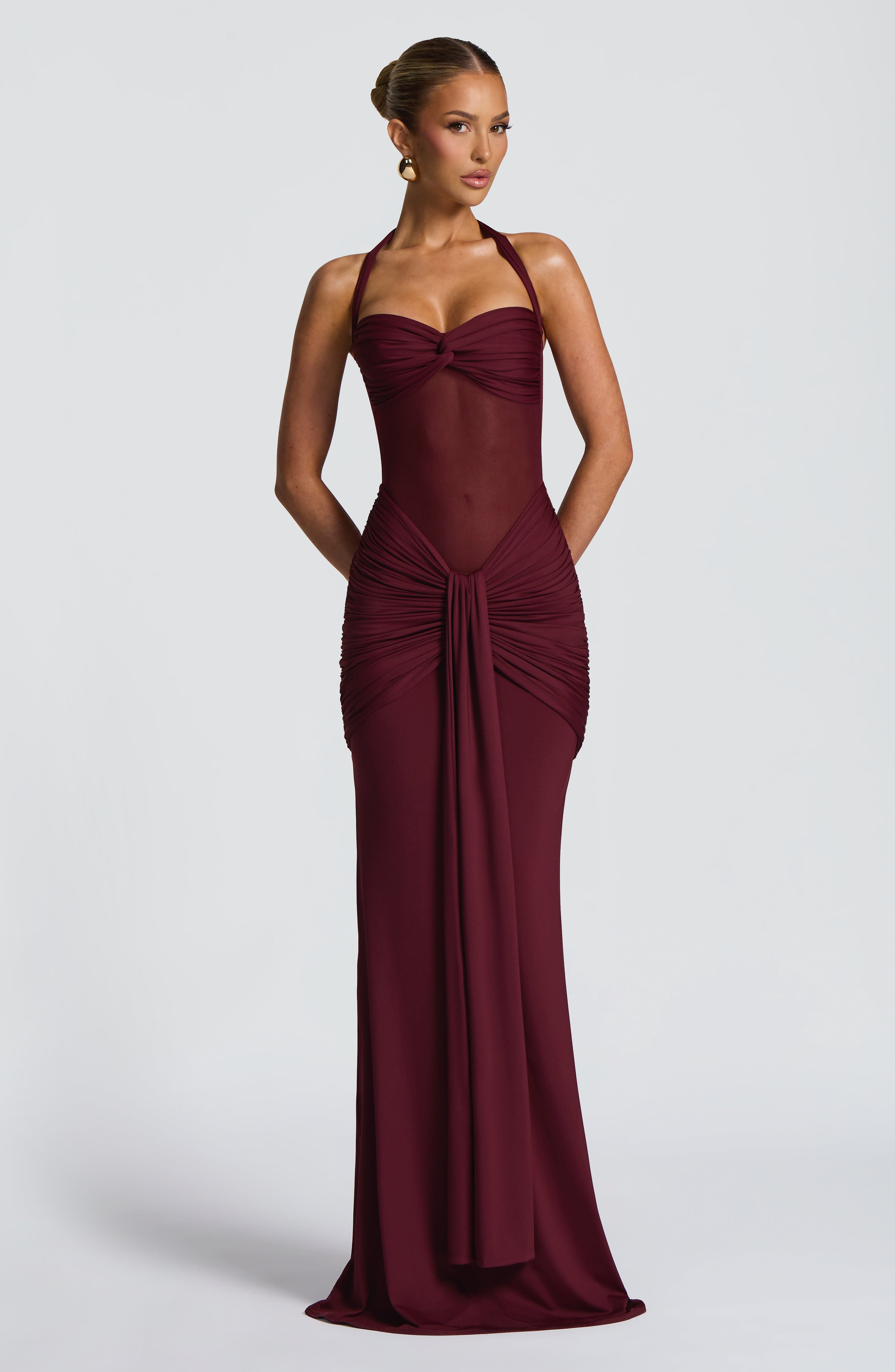 Slinky Cherry Maxi Dress