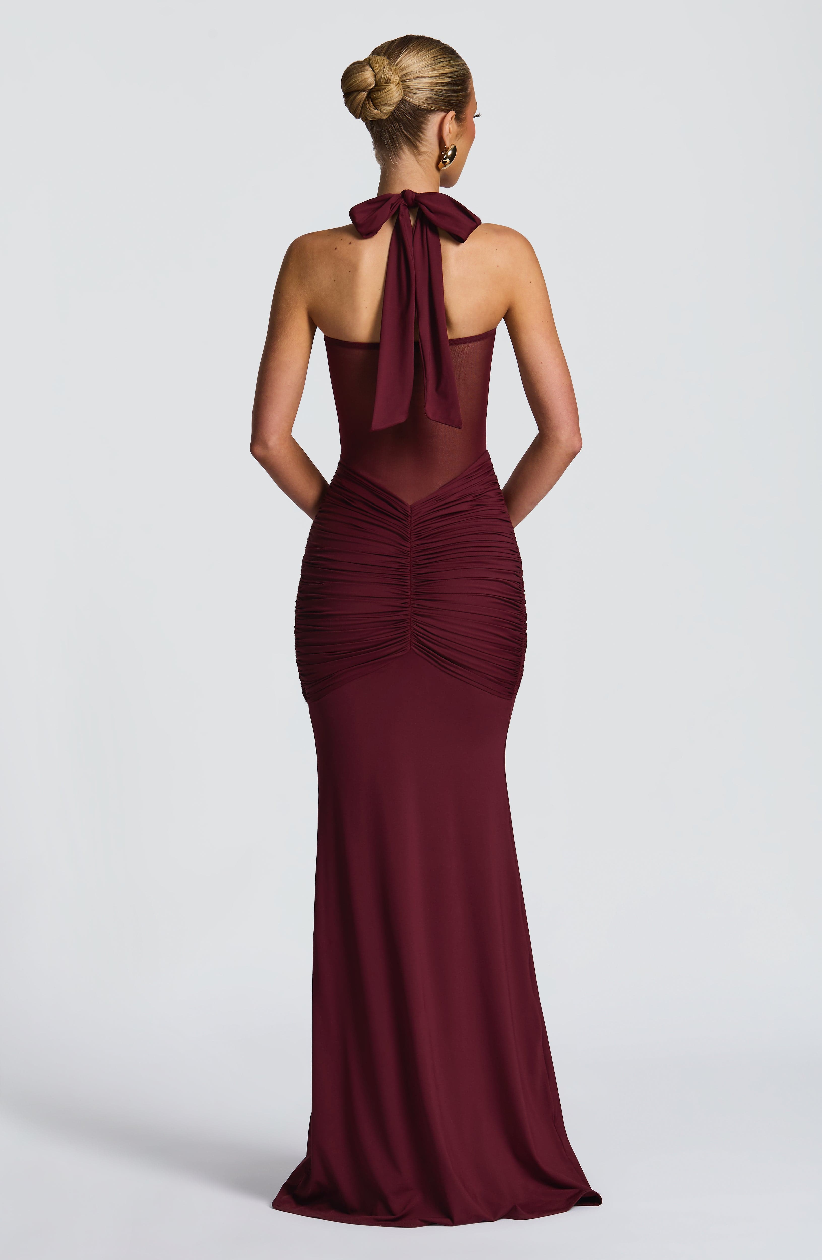 Slinky Cherry Maxi Dress