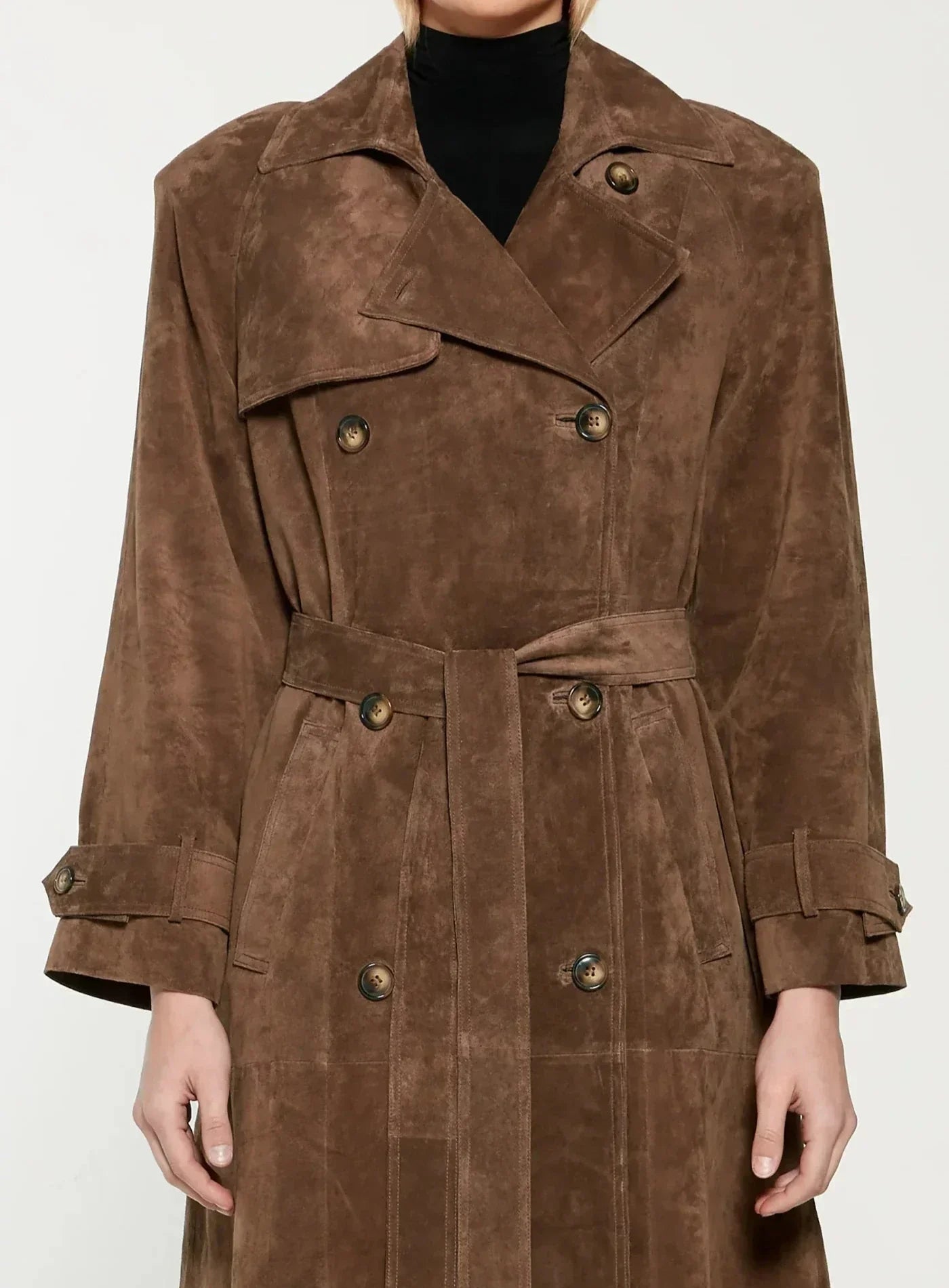 Megan Suede Trenchcoat