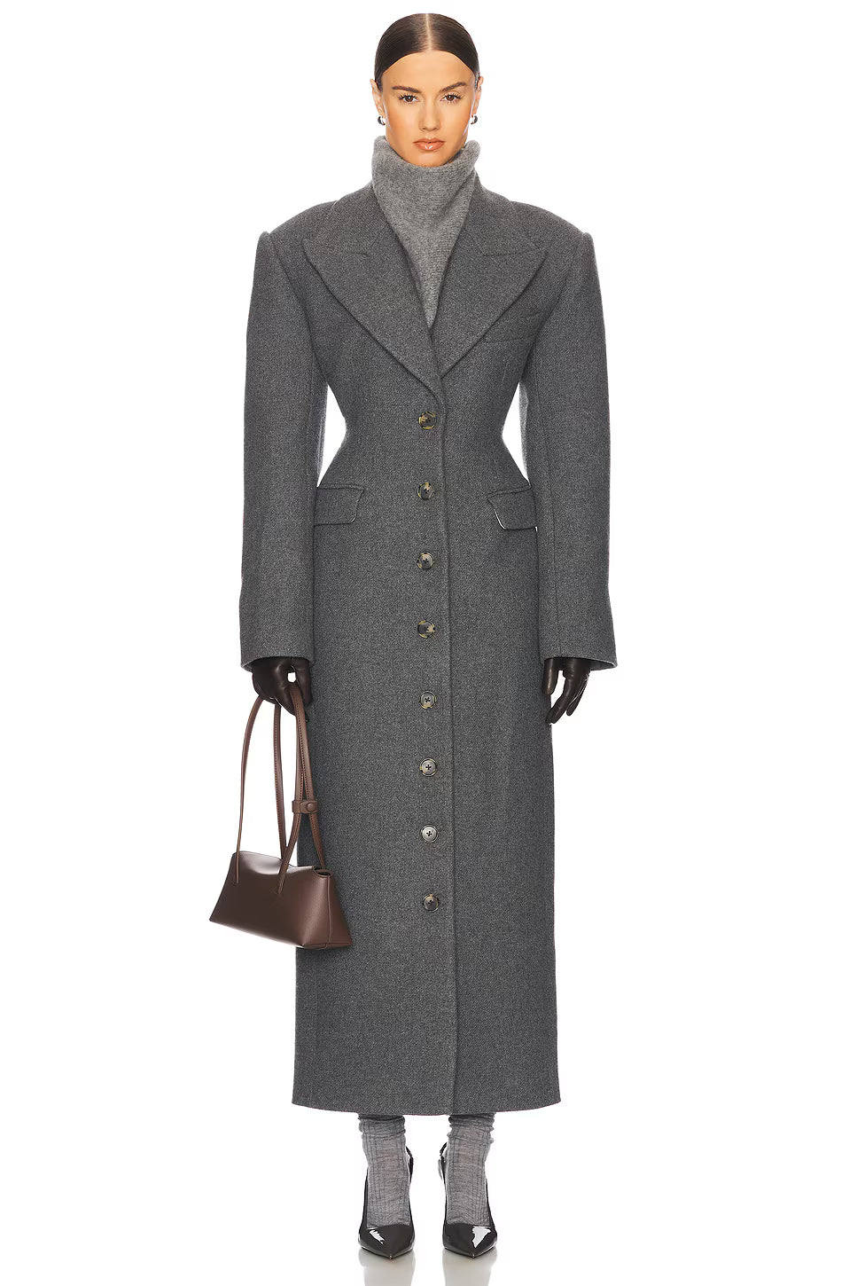 Tailored Wool Blend Topcoat