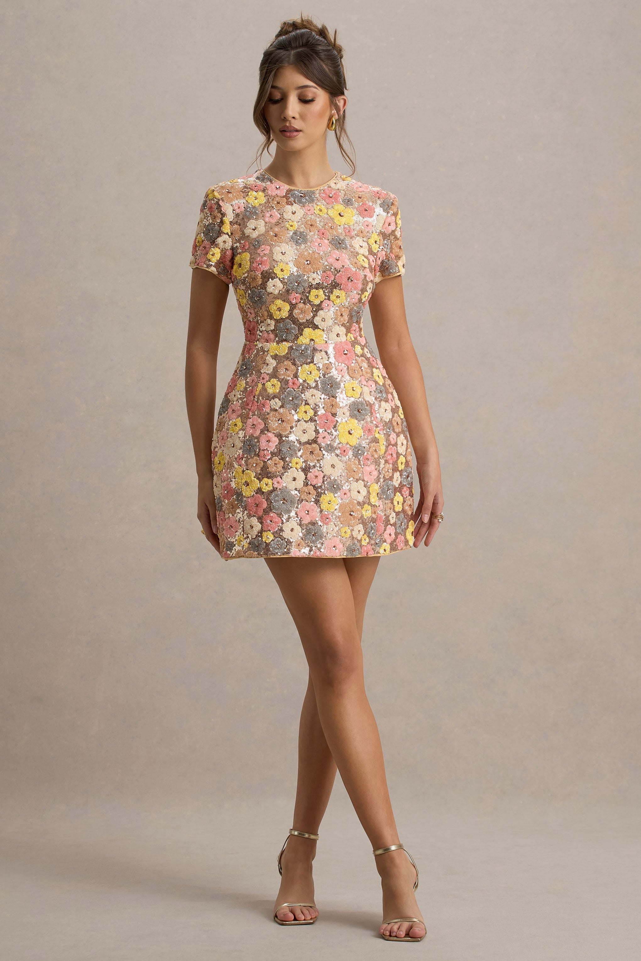 Elara Floral Sequin Mini