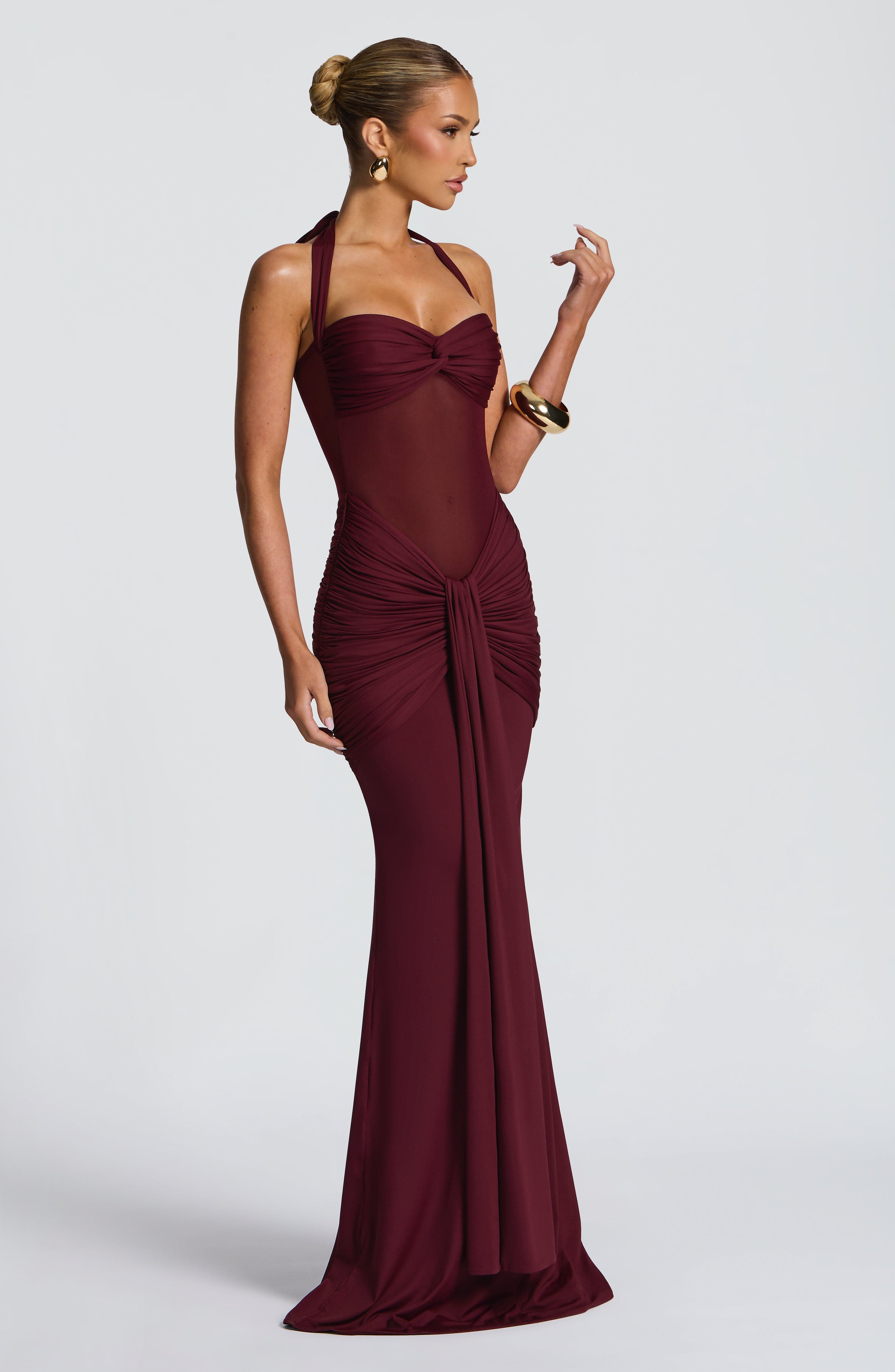 Slinky Cherry Maxi Dress