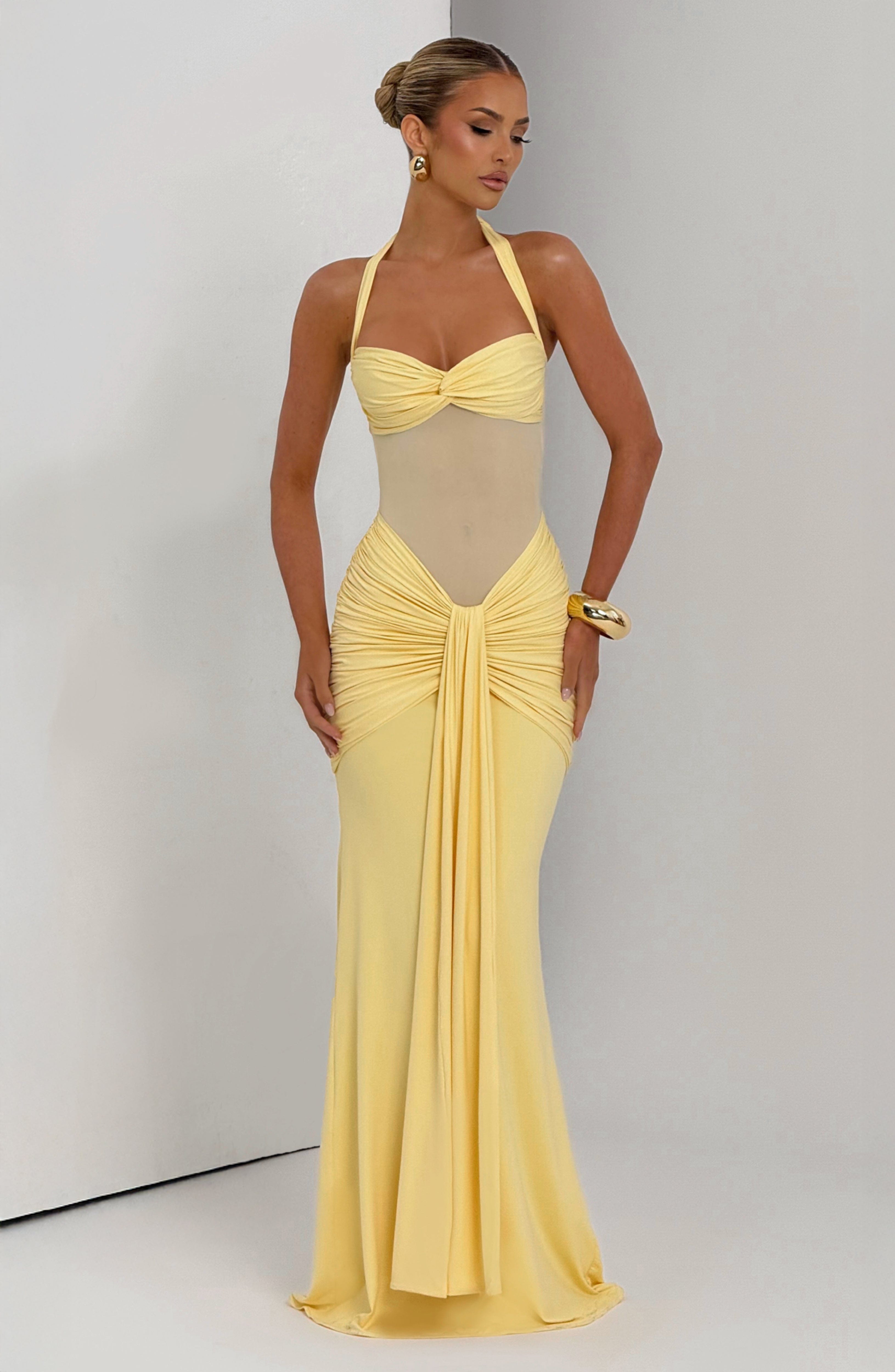 Slinky Cherry Maxi Dress