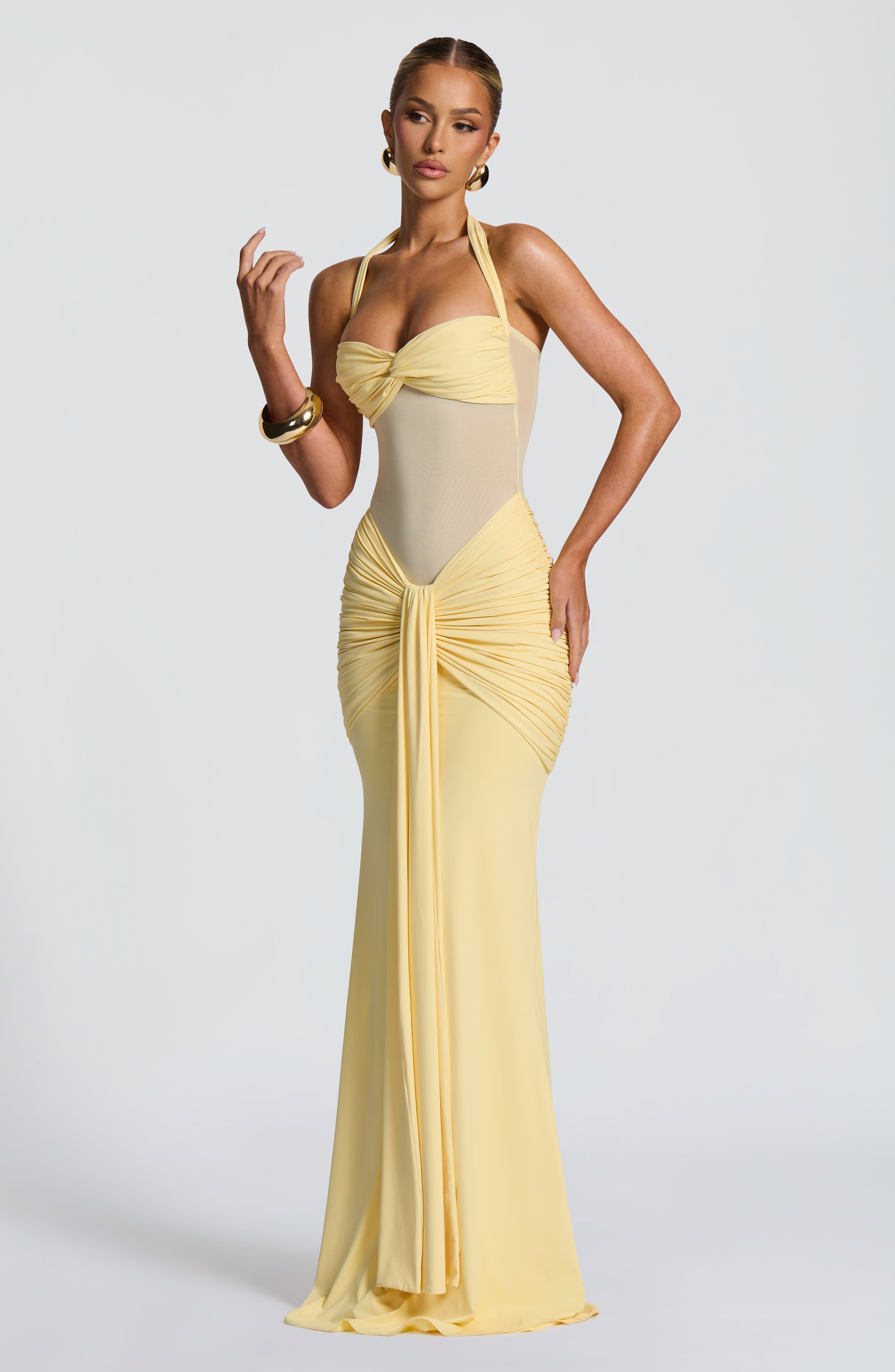 Slinky Cherry Maxi Dress